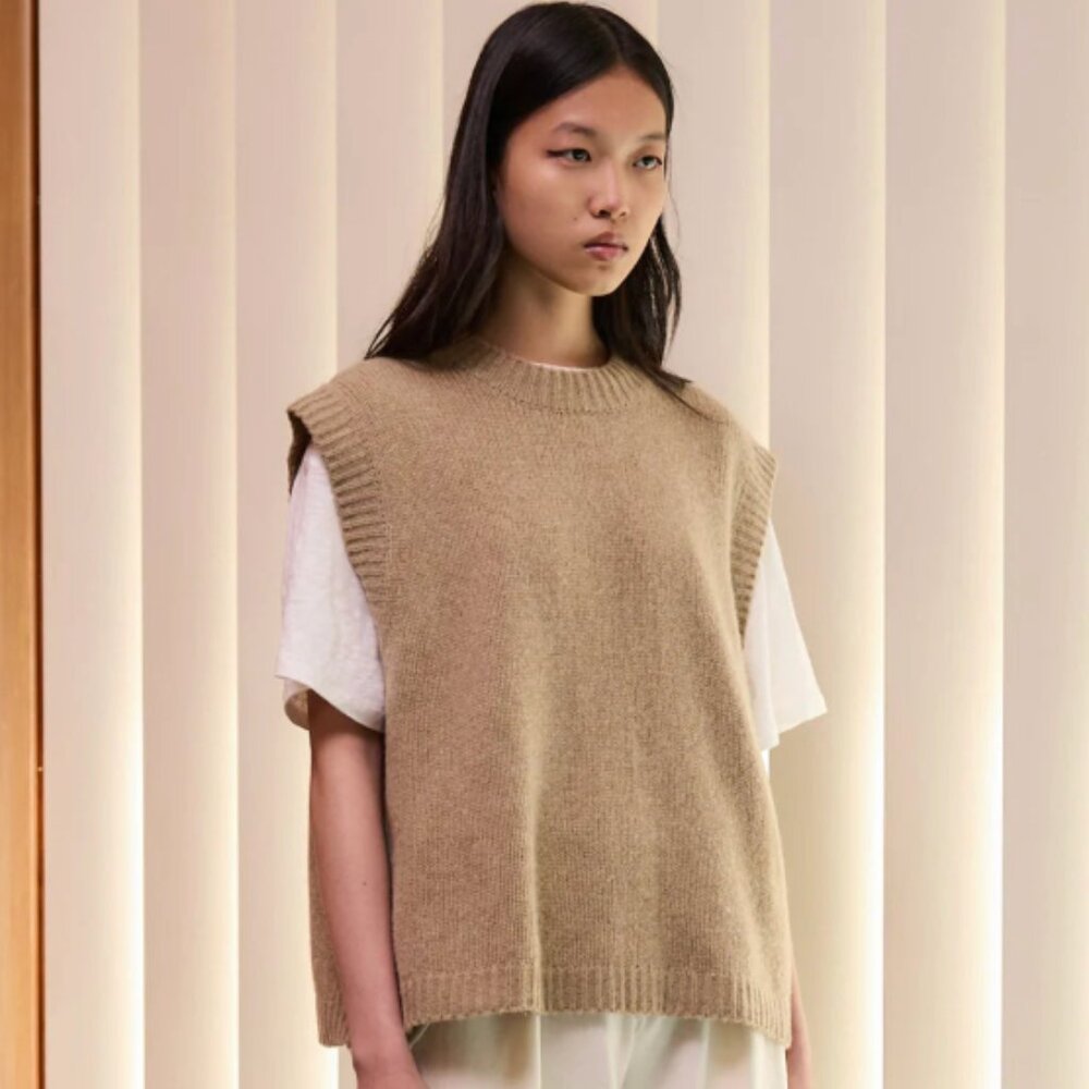 Deiji Studios knitted vest -  Wheat - S/M